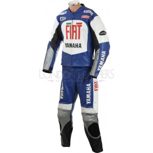 FIAT Yamaha Blue MotoGP Leather Motorcycle Suit